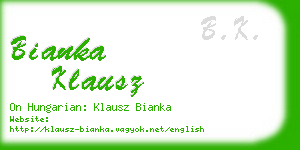 bianka klausz business card